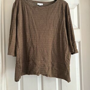 J. Jill Tan Geometric Women's Blouse